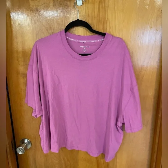 NWT Fabletics Cotton Boxy Tee - Picture 5 of 5